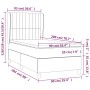 Cama box spring con colchón terciopelo gris claro 90x190 cm de vidaXL, Camas y somieres - Ref: Foro24-3129309, Precio: 351,08...