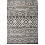 Alfombra de exterior de tejido plano rayas negras 120x170 cm en Alfombras | Comprar online en Foru.es