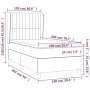 Box spring bed with light gray velvet mattress 100x200 cm by vidaXL, Beds and slatted bases - Ref: Foro24-3129315, Price: 342...