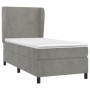 Cama box spring con colchón terciopelo gris claro 90x190 cm de vidaXL, Camas y somieres - Ref: Foro24-3129069, Precio: 345,60...