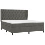 Cama box spring con colchón terciopelo gris oscuro 160x200 cm de vidaXL, Camas y somieres - Ref: Foro24-3129400, Precio: 577,...