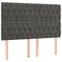 Cama box spring con colchón terciopelo gris oscuro 160x200 cm de vidaXL, Camas y somieres - Ref: Foro24-3129400, Precio: 577,...