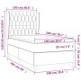 Cama box spring con colchón terciopelo gris claro 100x200 cm de vidaXL, Camas y somieres - Ref: Foro24-3129375, Precio: 357,5...