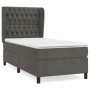 Cama box spring con colchón terciopelo gris oscuro 90x200 cm de vidaXL, Camas y somieres - Ref: Foro24-3129370, Precio: 349,1...