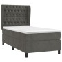 Cama box spring con colchón terciopelo gris oscuro 90x200 cm de vidaXL, Camas y somieres - Ref: Foro24-3129370, Precio: 349,1...