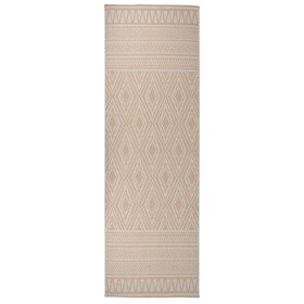 Alfombra de exterior de tejido plano rayas marrones 80x250 cm en Alfombras | Comprar online en Foru.es