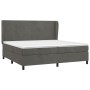 Cama box spring con colchón terciopelo gris oscuro 200x200 cm de vidaXL, Camas y somieres - Ref: Foro24-3129112, Precio: 606,...