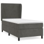 Cama box spring con colchón terciopelo gris oscuro 90x190 cm de vidaXL, Camas y somieres - Ref: Foro24-3129064, Precio: 341,9...