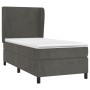 Cama box spring con colchón terciopelo gris oscuro 90x190 cm de vidaXL, Camas y somieres - Ref: Foro24-3129064, Precio: 341,9...