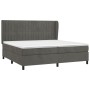 Cama box spring con colchón terciopelo gris oscuro 200x200 cm de vidaXL, Camas y somieres - Ref: Foro24-3129352, Precio: 639,...