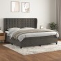 Cama box spring con colchón terciopelo gris oscuro 200x200 cm de vidaXL, Camas y somieres - Ref: Foro24-3129472, Precio: 623,...