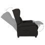 Sillón reclinable de tela negro en Sillones | Comprar online en Foru.es