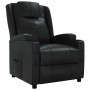 Sillón reclinable de cuero sintético negro en Sillones | Comprar online en Foru.es