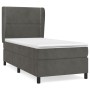 Cama box spring con colchón terciopelo gris oscuro 100x200 cm de vidaXL, Camas y somieres - Ref: Foro24-3129136, Precio: 349,...