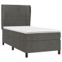 Cama box spring con colchón terciopelo gris oscuro 100x200 cm de vidaXL, Camas y somieres - Ref: Foro24-3129136, Precio: 349,...