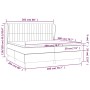 Cama box spring con colchón terciopelo gris claro 200x200 cm de vidaXL, Camas y somieres - Ref: Foro24-3129351, Precio: 706,5...