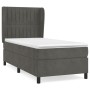 Cama box spring con colchón terciopelo gris oscuro 100x200 cm de vidaXL, Camas y somieres - Ref: Foro24-3129316, Precio: 361,...