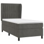 Cama box spring con colchón terciopelo gris oscuro 100x200 cm de vidaXL, Camas y somieres - Ref: Foro24-3129316, Precio: 361,...