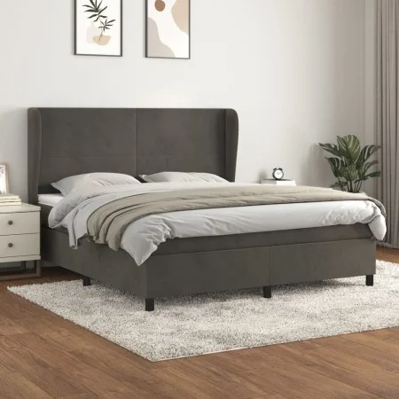 Boxspringbett mit dunkelgrauer Samtmatratze 180x200 cm von vidaXL, Betten und Lattenroste - Ref: Foro24-3129106, Preis: 580,6...