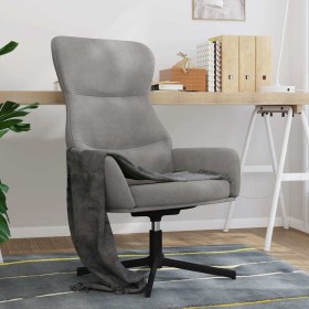 Silla de relajación de terciopelo gris claro en Sillones | Comprar online en Foru.es