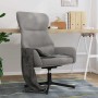 Silla de relajación de terciopelo gris claro en Sillones | Comprar online en Foru.es