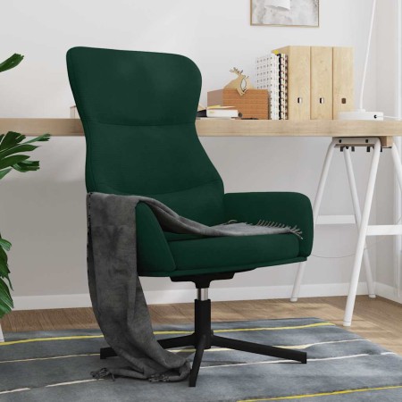 Silla de relajación de terciopelo verde oscuro en Sillones | Comprar online en Foru.es