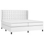 Cama box spring con colchón cuero sintético blanco 200x200 cm de vidaXL, Camas y somieres - Ref: Foro24-3129052, Precio: 740,...