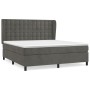 Cama box spring con colchón terciopelo gris oscuro 180x200 cm de vidaXL, Camas y somieres - Ref: Foro24-3129466, Precio: 592,...