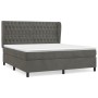 Cama box spring con colchón terciopelo gris oscuro 180x200 cm de vidaXL, Camas y somieres - Ref: Foro24-3129406, Precio: 605,...