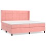 Cama box spring con colchón terciopelo rosa 200x200 cm de vidaXL, Camas y somieres - Ref: Foro24-3129236, Precio: 633,35 €, D...