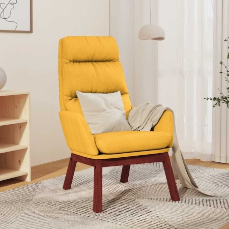 Sillón de relax de tela amarillo mostaza en Sillones | Comprar online en Foru.es