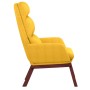 Sillón de relax de tela amarillo mostaza en Sillones | Comprar online en Foru.es