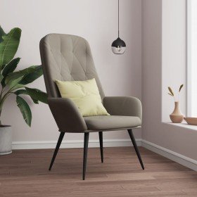 Sillón de relax de terciopelo gris claro en Sillones | Comprar online en Foru.es