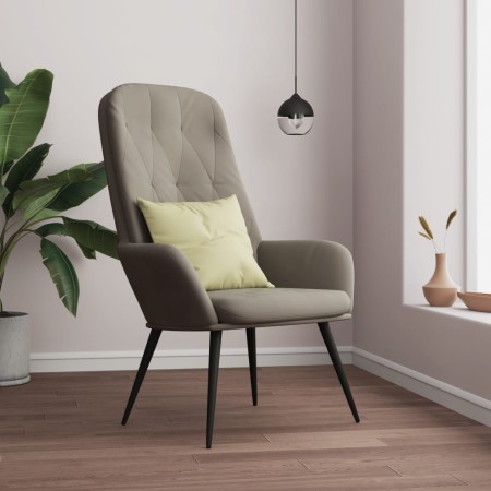 Sillón de relax de terciopelo gris claro en Sillones | Comprar online en Foru.es