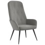 Sillón de relax de terciopelo gris claro en Sillones | Comprar online en Foru.es