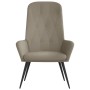 Sillón de relax de terciopelo gris claro en Sillones | Comprar online en Foru.es
