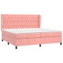 Cama box spring con colchón terciopelo rosa 200x200 cm de vidaXL, Camas y somieres - Ref: Foro24-3129416, Precio: 730,91 €, D...