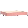 Cama box spring con colchón terciopelo rosa 200x200 cm de vidaXL, Camas y somieres - Ref: Foro24-3129416, Precio: 730,91 €, D...