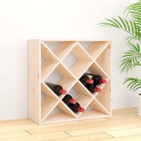 Botellero de madera maciza de pino 62x25x62 cm de vidaXL, Armarios para vino y licores - Ref: Foro24-821542, Precio: 64,46 €,...