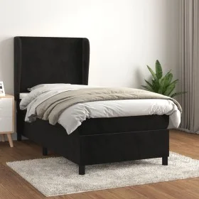 Cama box spring con colchón terciopelo negro 80x200 cm de vidaXL, Camas y somieres - Ref: Foro24-3129059, Precio: 358,21 €, D...
