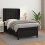 Cama box spring con colchón cuero sintético negro 90x190 cm de vidaXL, Camas y somieres - Ref: Foro24-3129003, Precio: 358,09...