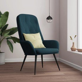 Sillón de relax de terciopelo azul en Sillones | Comprar online en Foru.es