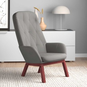 Sillón de relax de terciopelo gris claro en Sillones | Comprar online en Foru.es