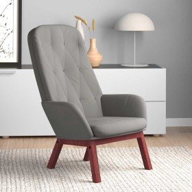 Sillón de relax de terciopelo gris claro en Sillones | Comprar online en Foru.es