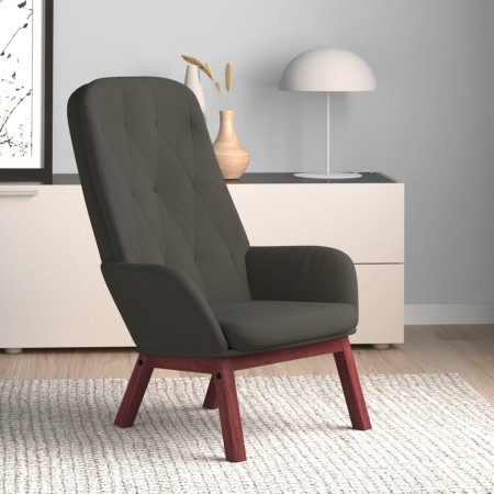 Sillón de relax de terciopelo gris oscuro en Sillones | Comprar online en Foru.es