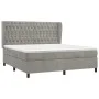 Boxspringbett mit hellgrauer Samtmatratze 180x200 cm von vidaXL, Betten und Lattenroste - Ref: Foro24-3129405, Preis: 612,78 ...