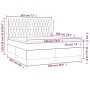 Cama box spring con colchón terciopelo gris claro 180x200 cm de vidaXL, Camas y somieres - Ref: Foro24-3129405, Precio: 633,2...