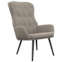 Silla de relajación de terciopelo gris claro en Sillones | Comprar online en Foru.es