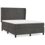 Cama box spring con colchón terciopelo gris oscuro 140x200 cm de vidaXL, Camas y somieres - Ref: Foro24-3129094, Precio: 500,...