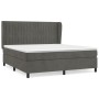 Cama box spring con colchón terciopelo gris oscuro 180x200 cm de vidaXL, Camas y somieres - Ref: Foro24-3129346, Precio: 596,...
